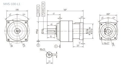 MVS100L1精密行星減速機(jī)型號(hào)_尺寸_圖紙_參數(shù)