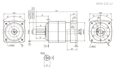 MVS125L2行星減速器型號(hào)_尺寸_圖紙_參數(shù)