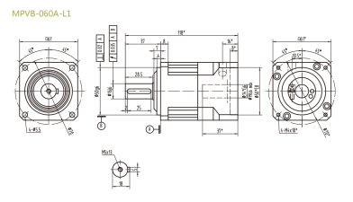 MPVB060AL1精密行星減速機(jī)型號(hào)_尺寸_圖紙_參數(shù)
